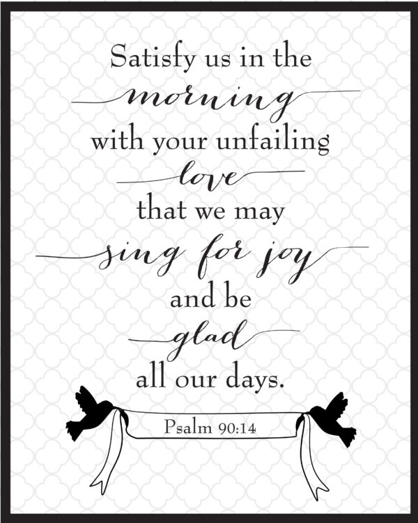 Psalm 90:14 Printable - Sincerely, Sara D. | Home Decor &amp; DIY Projects