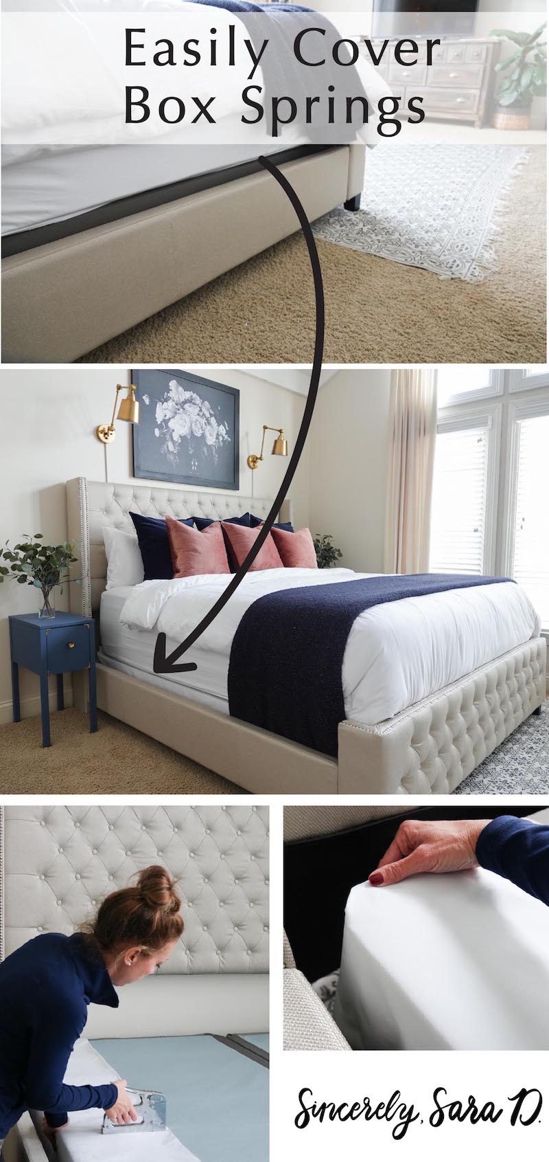 Easy Way to Cover Box Springs Sincerely, Sara D. Home Decor & DIY