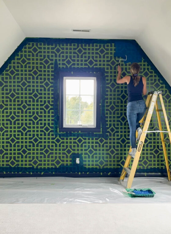 Geometric Wall Mural - Sincerely, Sara D. | Home Decor & DIY Projects