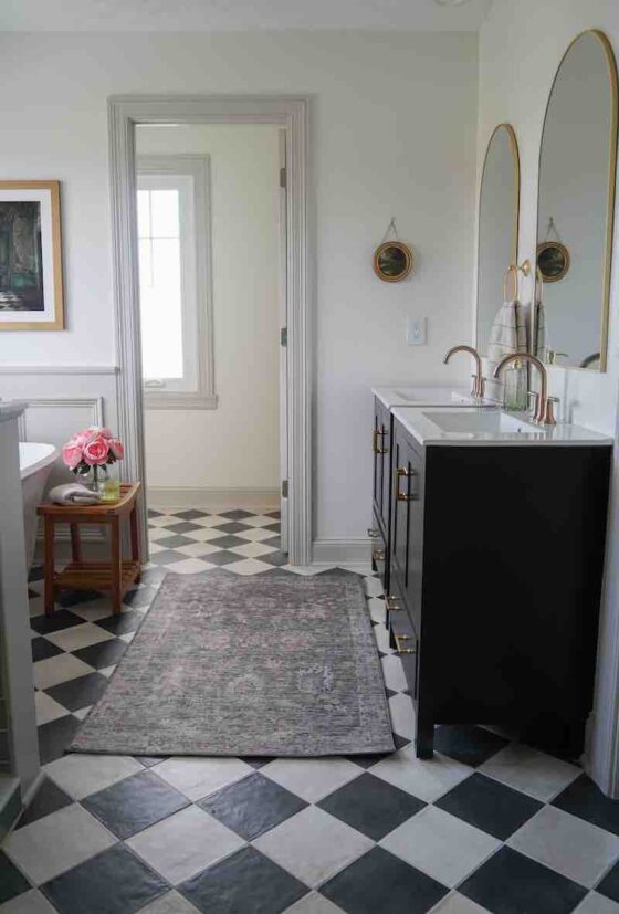 Bathroom Remodel: From Shower Leak to a Timeless Checkerboard Tile Bathroom 